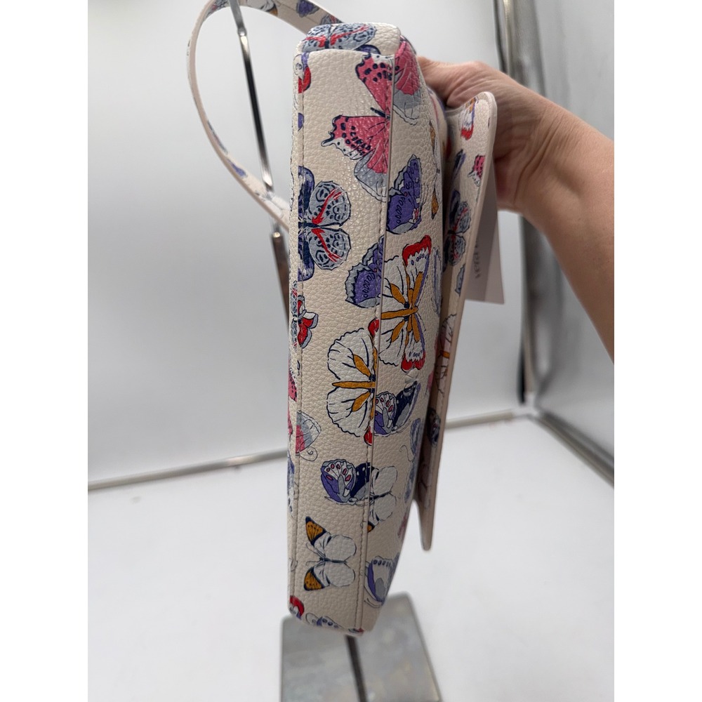 Vera Bradley Butterflies in Flight Flap Shoulder Bag Faux Leather 52207-23440 - Picture 9 of 10